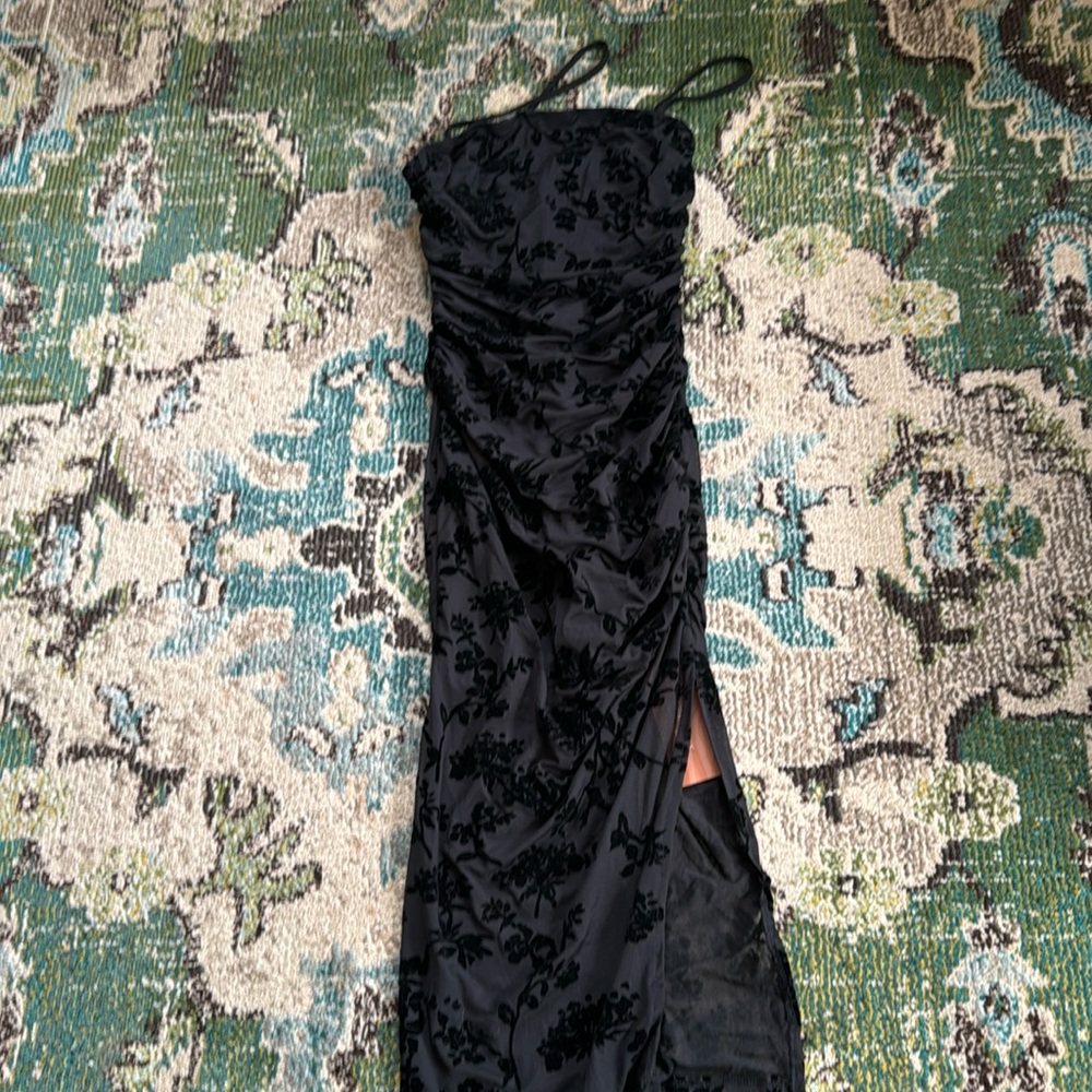 Black maxi floral dress size S